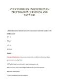 NYC CUSTODIAN ENGINEER EXAM&NewLine;PREP 2026&sol;2027 QUESTIONS AND&NewLine;ANSWERS