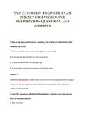 NYC CUSTODIAN ENGINEER EXAM&NewLine;2026&sol;2027 COMPREHENSIVE&NewLine;PREPARATION QUESTIONS AND&NewLine;ANSWERS