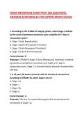 NAMS MENOPAUSE EXAM PREP&colon; 200 QUESTIONS&comma; ANSWERS & RATIONALES FOR CERTIFICATION SUCCESS