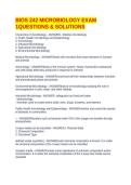 BIOS 242 MICROBIOLOGY EXAM 1QUESTIONS & SOLUTIONS
