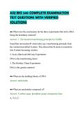 ASU BIO 340 COMPLETE EXAMINATION&NewLine;TEST QUESTIONS WITH VERIFIED&NewLine;SOLUTIONS