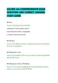 ASU BIO 340 COMPREHENSIVE EXAM&NewLine;QUESTIONS AND CORRECT ANSWERS&NewLine;STUDY GUIDE
