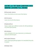 ASU BIO 340 TEST BANK QUESTIONS WITH&NewLine;VERIFIED ANSWERS FULL REVIEW