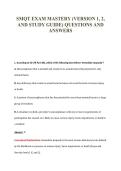 SMQT EXAM MASTERY &lpar;VERSION 1&comma; 2&comma;&NewLine;AND STUDY GUIDE&rpar; QUESTIONS AND&NewLine;ANSWERS