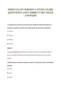 SMQT EXAM VERSION 2 STUDY GUIDE&NewLine;QUESTIONS AND CORRECT DETAILED&NewLine;ANSWERS