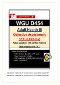 D454 OA Exam &ndash; Adult Health III &ndash; Actual Questions & Answers &lpar;WGU&rpar; &lpar;Updated PDF&rpar;