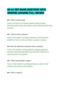AU 60 TEST BANK QUESTIONS WITH&NewLine;VERIFIED ANSWERS FULL REVIEW