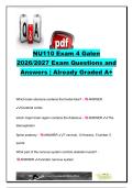 NU 110 EXAM COMPLETE PACKAGE DEAL