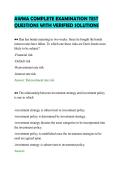AWMA ACTUAL TEST QUESTIONS WITH&NewLine;COMPLETE ANSWER KEY