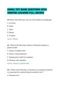 AWMA TEST BANK QUESTIONS WITH&NewLine;VERIFIED ANSWERS FULL REVIEW