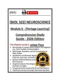 BIOL322&sol;BIOL 322 Neuroscience Module 6 &vert; Portage Learning &vert; 26&sol;27&vert;Q&A Actual &lpar;PDF&rpar;
