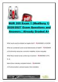 NUR 355 Exam 1 MedSurg 1 2026&sol;2027 &vert; 59 Questions & Answers &vert; Vision&comma; Hearing&comma; Skin Disorders&comma; Ethics & Nursing Care