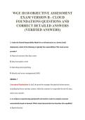 WGU D118 OBJECTIVE ASSESSMENT&NewLine;EXAM VERSION B - CLOUD&NewLine;FOUNDATIONS QUESTIONS AND&NewLine;CORRECT DETAILED ANSWERS&NewLine;&lpar;VERIFIED ANSWERS&rpar;