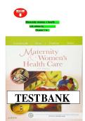 TEST BANK Maternity and Women's HealthCare &lpar;13TH Edition&rpar; by Lowdermilk Chapter 1-37&NewLine;
