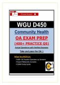 D450 OA Exam Prep &ndash; Community Health &ndash; Actual Questions & Answers &lpar;WGU&rpar; &lpar;Updated PDF&rpar;