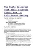 2026&sol;2027 Delaware CDL School Bus &lpar;S&rpar; Endorsement Elite Test Bank&colon; Ultimate Q&A Mastery with Detailed Rationales & FMVSS&sol;Delaware Title 21 Compliance