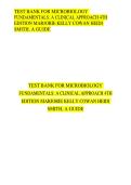 TEST BANK FOR MICROBIOLOGY&NewLine;FUNDAMENTALS&colon; A CLINICAL APPROACH 4TH&NewLine;EDITION MARJORIE KELLY COWAN HEIDI&NewLine;SMITH&comma; A GUIDE