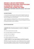 NEVADA C-21B AIR CONDITIONING CONTRACTOR EXAM 2026 &vert; PRACTICE EXAM & ANSWER KEY &vert; NEVADA HVAC CONTRACTOR LICENSE TEST PREP