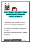OMGT EXAM COMPLETE PACKAGE DEAL