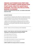 INDIANA AUCTIONEER EXAM PREP 2026&ndash;2027 &vert; AUCTIONEER LICENSE BOARD EXAM STUDY GUIDE &vert; PRACTICE QUESTIONS & ANSWERS&comma; AUCTION LAW&comma; REGULATIONS&comma; BIDDING & LICENSING