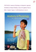 TEST BANK &vert; Anatomy & Physiology&colon; An Integrative Approach&comma;  4th Edition by Michael McKinley&comma; Valerie O'Loughlin & Theresa  Bidle &vert; Complete Chapters &vert; Verified Questions & Answers