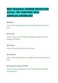 BNSF ROADWAY WORKER PROTECTION&NewLine;ACTUAL TEST QUESTIONS WITH&NewLine;COMPLETE ANSWER KEY
