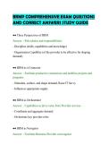 BRMP COMPREHENSIVE EXAM QUESTIONS&NewLine;AND CORRECT ANSWERS STUDY GUIDE