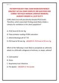 PATHOPHYSIOLOGY FINAL EXAM RASMUSSEN NEWEST &NewLine;2026&sol;2027 ACTUAL EXAM COMPLETE 280 QUESTIONS AND &NewLine;CORRECT DETAILED ANSWERS &lpar;VERIFIED ANSWERS&rpar; &NewLine;&vert;ALREADY GRADED A&plus;&vert;&vert;JUST OUT&excl;&excl;&excl;
