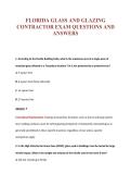 FLORIDA GLASS AND GLAZING&NewLine;CONTRACTOR EXAM QUESTIONS AND&NewLine;ANSWERS