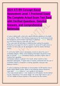 2024 ATI RN Concept-Based Assessment Level 1 Proctored Exam&colon; The Complete Actual Exam Test Bank with Verified Questions&comma; Detailed Answers&comma; and Comprehensive Rationales