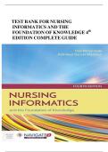 Nursing Informatics and the Foundation of Knowledge 4th Edition by McGonigle &ndash; Complete Test Bank Chapters 1&ndash;26 with Verified Questions&comma; Correct Answers & Detailed Rationales &vert; Latest 2026&sol;2027 Edition&NewLine;