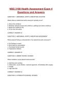NSG 3160 Health Assessment Exam 4 Questions and Answers&vert; 100&percnt; VERIFIED&vert; 2026