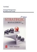 TEST BANK For Strategic Management&comma; 6th Edition 2026 By Rothaermel Frank&comma; Verified Chapters 1 - 12&comma; Complete Newest Updated Version