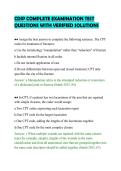 CDIP ACTUAL TEST QUESTIONS WITH&NewLine;COMPLETE ANSWER KEY