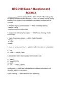 NSG 3180 Exam 1 Questions and Answers &vert; 100&percnt; VERIFIED&vert; 2026&NewLine;