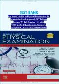 Test Bank for Seidel's Guide to Physical Examination Professional Approach 10th