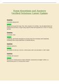 CPSI Exam Questions and Answers&NewLine;Verified Solutions Latest Update