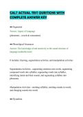 CALT ACTUAL TEST QUESTIONS WITH&NewLine;COMPLETE ANSWER KEY