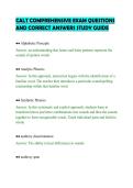 CALT COMPREHENSIVE EXAM QUESTIONS&NewLine;AND CORRECT ANSWERS STUDY GUIDE