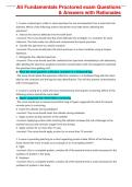 ATI Fundamentals Proctored Exam Test Bank &vert; Questions & Rationales