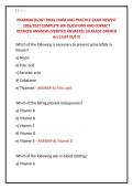 PHARMACOLOGY FINAL EXAM AND PRACTICE EXAM NEWEST &NewLine;2026&sol;2027 COMPLETE 300 QUESTIONS AND CORRECT &NewLine;DETAILED ANSWERS &lpar;VERIFIED ANSWERS&rpar; &vert;ALREADY GRADED &NewLine;A&plus;&vert;&vert;JUST OUT&excl;&excl;&excl;
