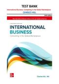 Test Bank International Business Competing in the Global Marketplace 14th Edition Hill