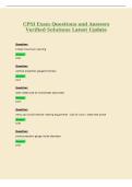 CPSI Exam Questions and Answers&NewLine;Verified Solutions Latest Update