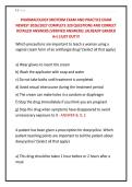 PHARMACOLOGY MIDTERM EXAM AND PRACTICE EXAM &NewLine;NEWEST 2026&sol;2027 COMPLETE 320 QUESTIONS AND CORRECT &NewLine;DETAILED ANSWERS &lpar;VERIFIED ANSWERS&rpar; &vert;ALREADY GRADED &NewLine;A&plus;&vert;&vert;JUST OUT&excl;&excl;&excl; 