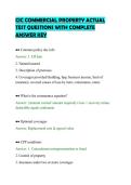 CIC COMMERCIAL PROPERTY ACTUAL&NewLine;TEST QUESTIONS WITH COMPLETE&NewLine;ANSWER KEYCIC COMMERCIAL PROPERTY ACTUAL&NewLine;TEST QUESTIONS WITH COMPLETE&NewLine;ANSWER KEY
