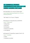 CIC COMMERCIAL PROPERTY&NewLine;COMPREHENSIVE EXAM QUESTIONS AND&NewLine;CORRECT ANSWERS STUDY GUIDE