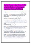 Health&comma; Fitness&comma; and Wellness &lpar;C458&rpar;&colon; &NewLine;A Holistic Guide to Achieving and &NewLine;Sustaining Lifelong Well-Being 