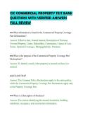 CIC COMMERCIAL PROPERTY TEST BANK&NewLine;QUESTIONS WITH VERIFIED ANSWERS&NewLine;FULL REVIEW