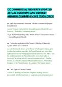 CIC COMMERCIAL PROPERTY UPDATED&NewLine;ACTUAL QUESTIONS AND CORRECT&NewLine;ANSWERS COMPREHENSIVE STUDY GUIDE