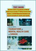 Test Bank for Valfres Foundations of Mental Health Care in Canada &lpar;1st Edition&rpar;